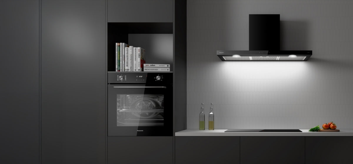 Panasonic Black 60cm 78L Built-In Grill Oven