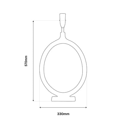 Forged Circular Lamp Base in Matt Black