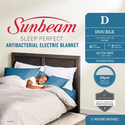 Sunbeam Sleep perfect antibacterial electric blanket