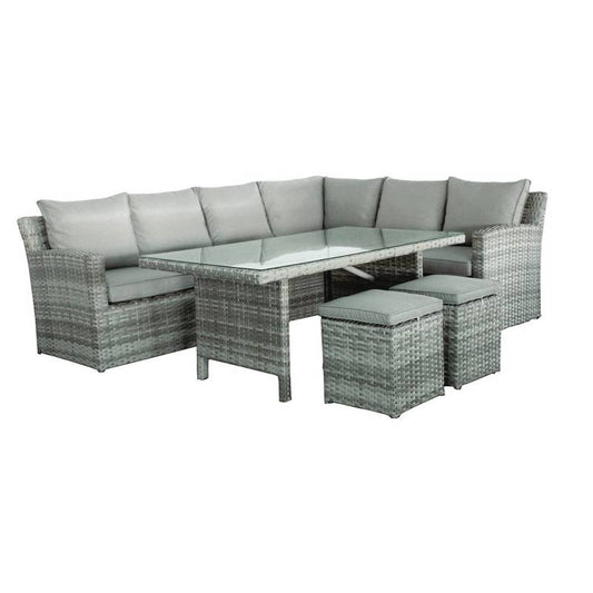 Chios Corner Modular Outdoor Setting with Mid-Height Table