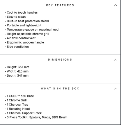 CUBE™ 360 Portable Charcoal Barbeque