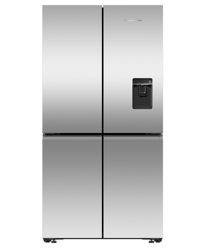 Fisher & Paykel 538L Quad Door Fridge Freezer with Ice & Water, Stainless Steel