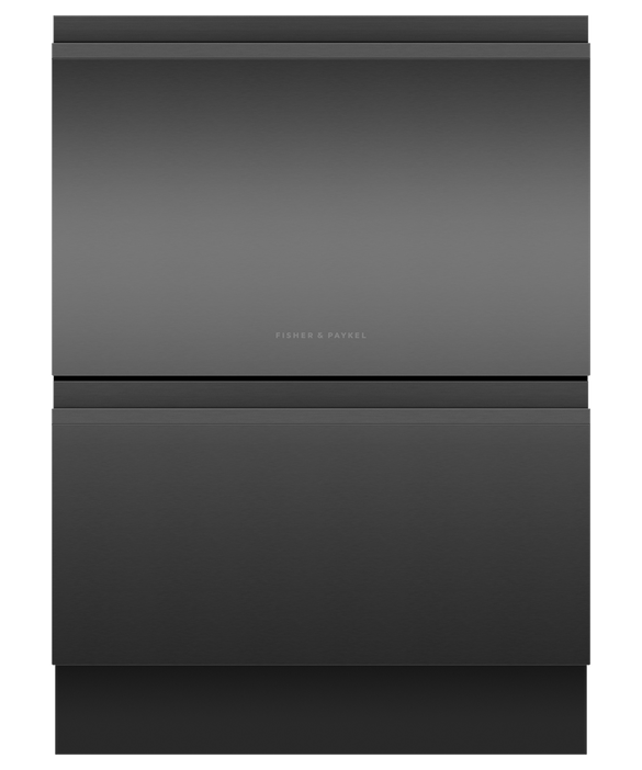 Fisher and Paykel Black Stainless Double Dishdraw