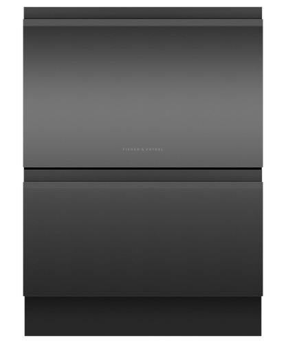 Fisher and Paykel Black Stainless Double Dishdraw