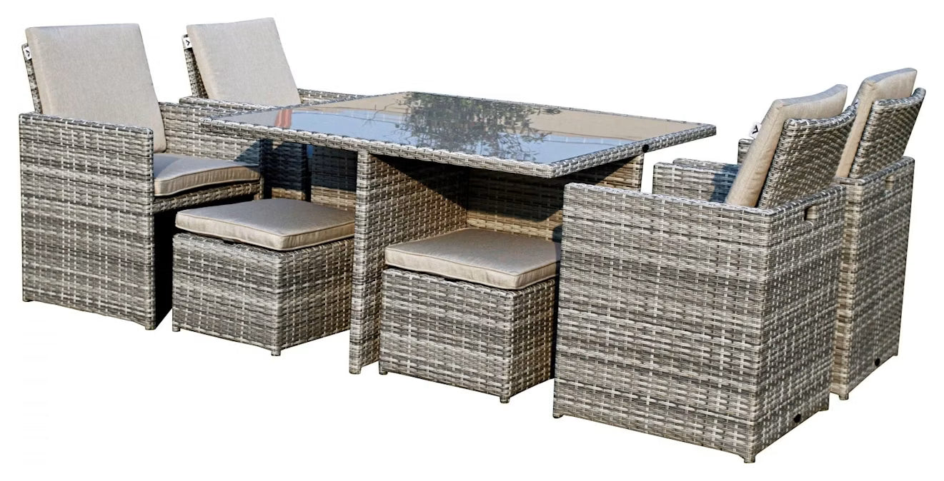 Sorrento  9 piece Cube Dining Set