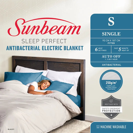 Sunbeam Sleep perfect antibacterial electric blanket