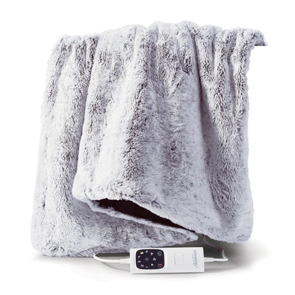 Sunbeam Faux Fur Heated Throw Blanket